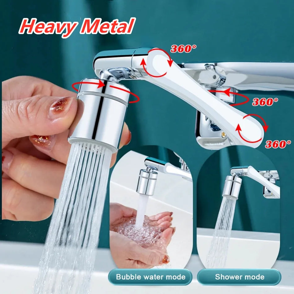 Heavy Metal Universal 1080 ° Döndürme Mutfak Washbasin Uzatma Musluk Musluk Monberi Lavabo Musluk Sıçrama Meme