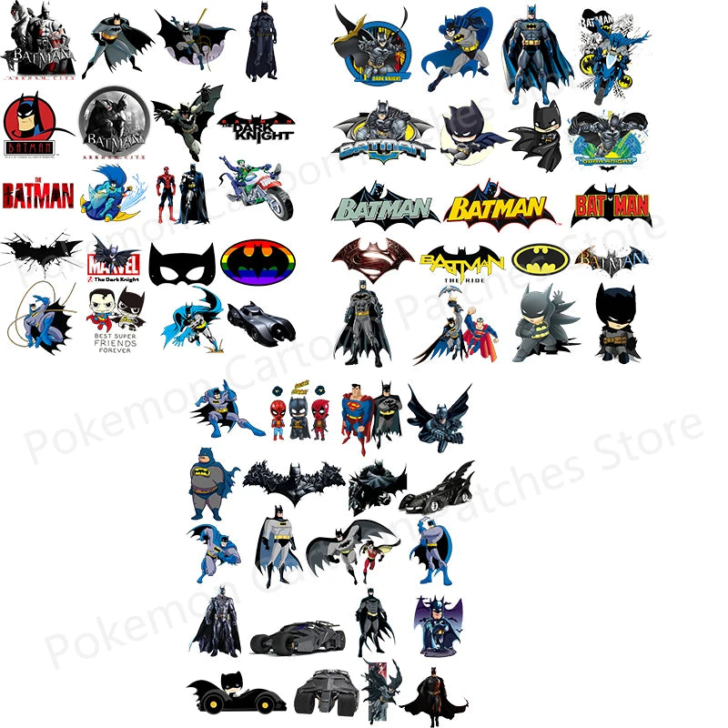 Batman Movie Cartoon Patches για ρούχα - DIY T -shirt Iron -on Αυτοκόλλητα