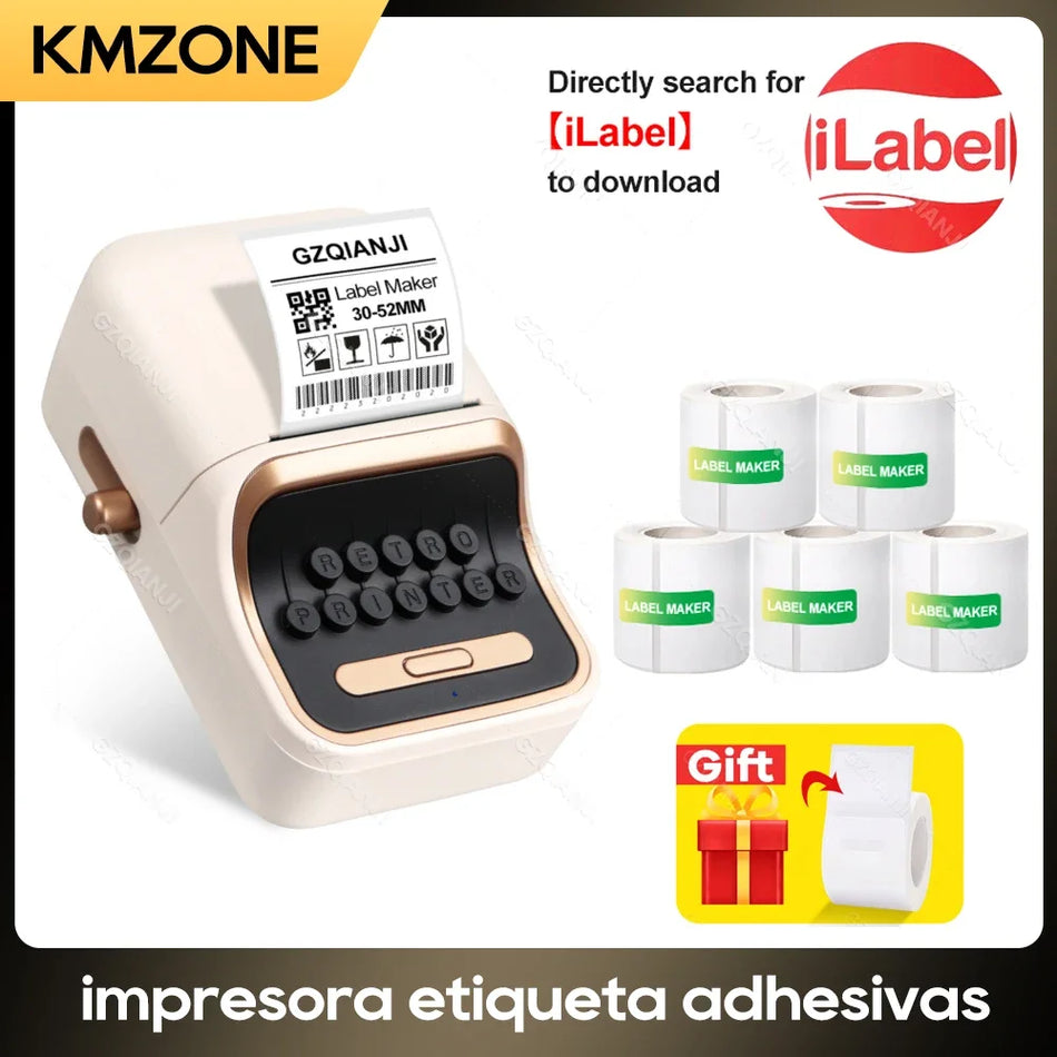 Mini Label Maker Φορητό θερμικό εκτυπωτή Bluetooth Inkless Barcode Εκτύπωση εκτύπωσης στο Android iOS Homeofficee Χρησιμοποιήστε παρόμοιο B21