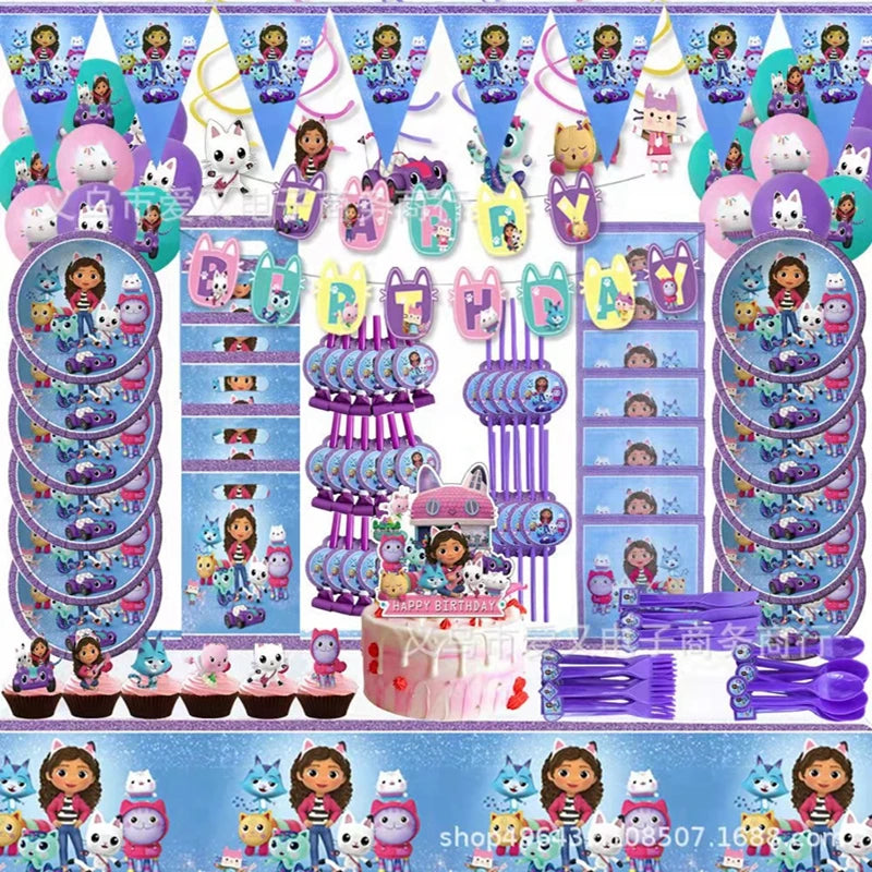🔵 Gaby Dollhouse Birthday Party Decorations for Kids Girls Baby Shower - Cyprus