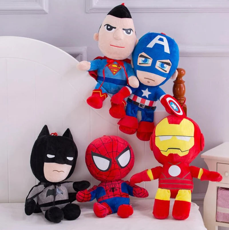 Marvel Avengers 28cm Plush Doll - Spiderman, Ironman & Captain America