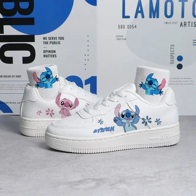 Disney Lilo & Stitch Baskets Décontractées Unisexes - Chaussures de Tennis Cartoon 