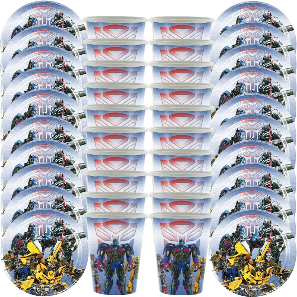 🔵 Transformers Kids Party Decorations Set - Κύπρο