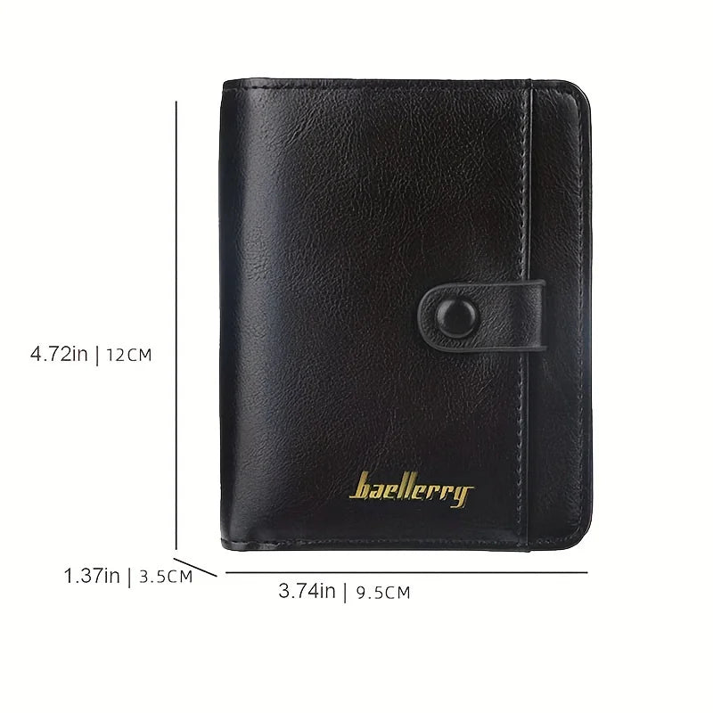 Personalised PU Leather Zipper Coin Pocket Wallet for Men