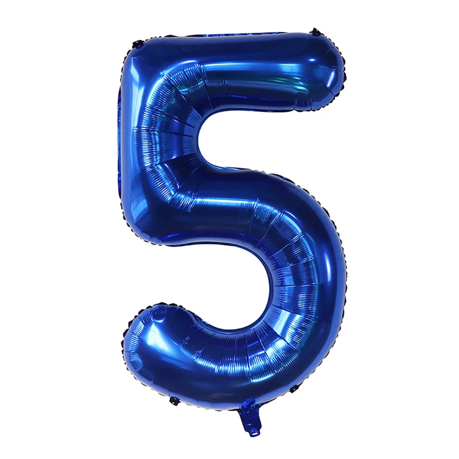 Dark Blue 40-Inch Number Foil Balloon for Children's Parties and Events - Cyprus