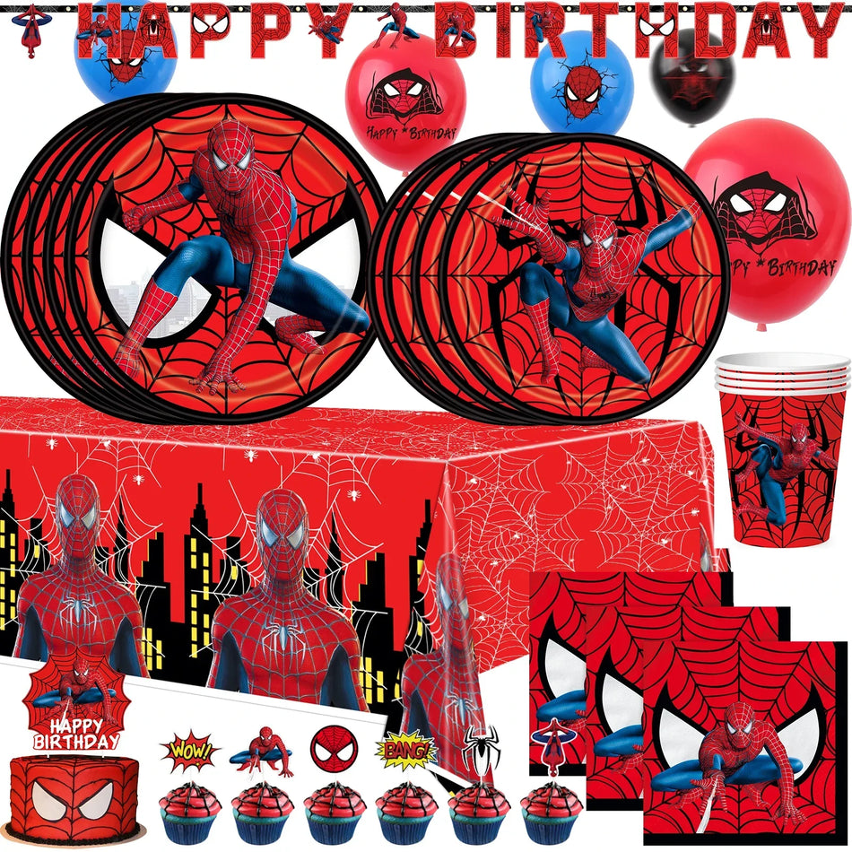 🔵 Spiderman Party Supplies for Kids Birthday Party Decor Baby Shower - Cyprus