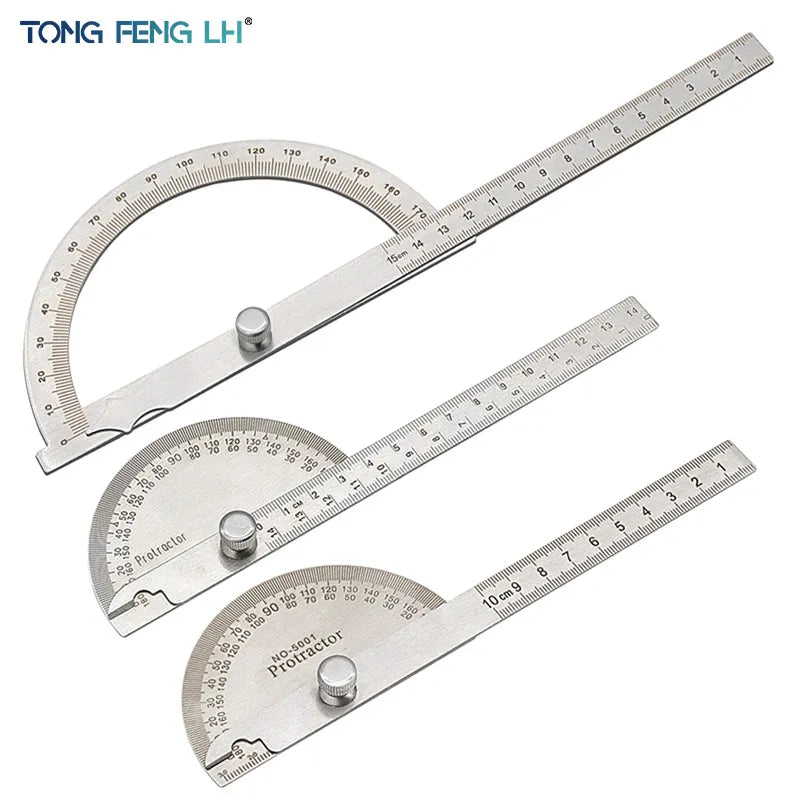 1pc -Proteraktorwinkelurmeler Edelstahl Goniometer Dividing Gauge Winkel Lineal 180 Grad halbkreisförmiger Carpenter 10/14/15 cm