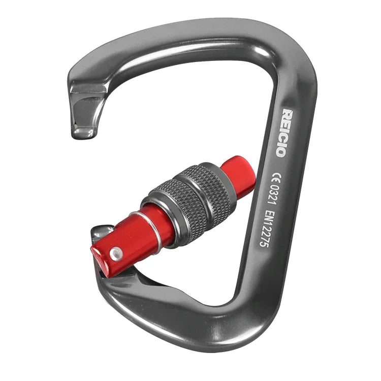 Customizable 30KN aluminum safety climbing mountain locking carabiner