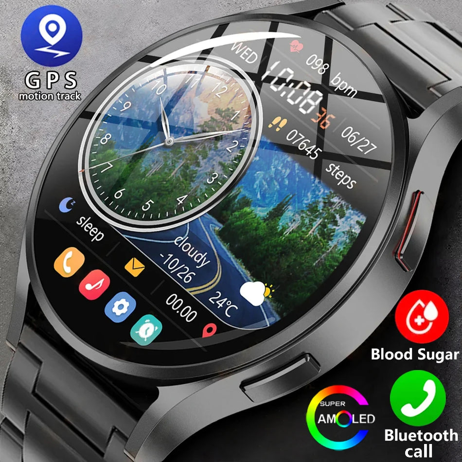 GEJIAN Galaxy 6 AMOLED Smart Watch for Men with Health Monitoring and GPS Features