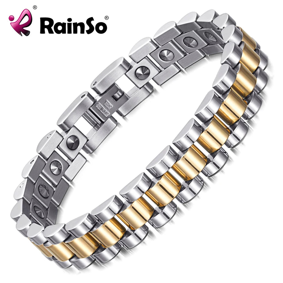 RainSo 99.999% Pure Germanium Magnetic Bracelet for Couples