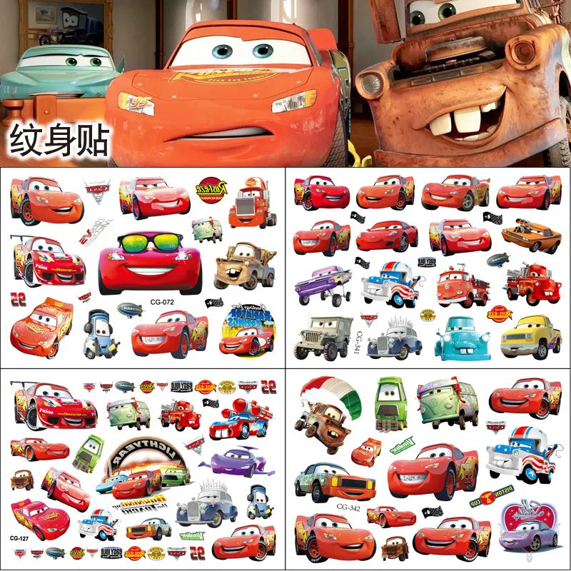 🔵 Disney Pixar Cars McQueen Dövme Çıkarmaları Doğum Günü Partisi Dekorasyonu - Kıbrıs
