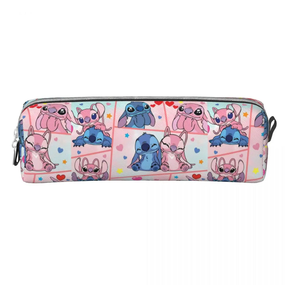 Kawaii Stitchs Heart Collage Pencil Case - Perfect for Boys and Girls - Cyprus