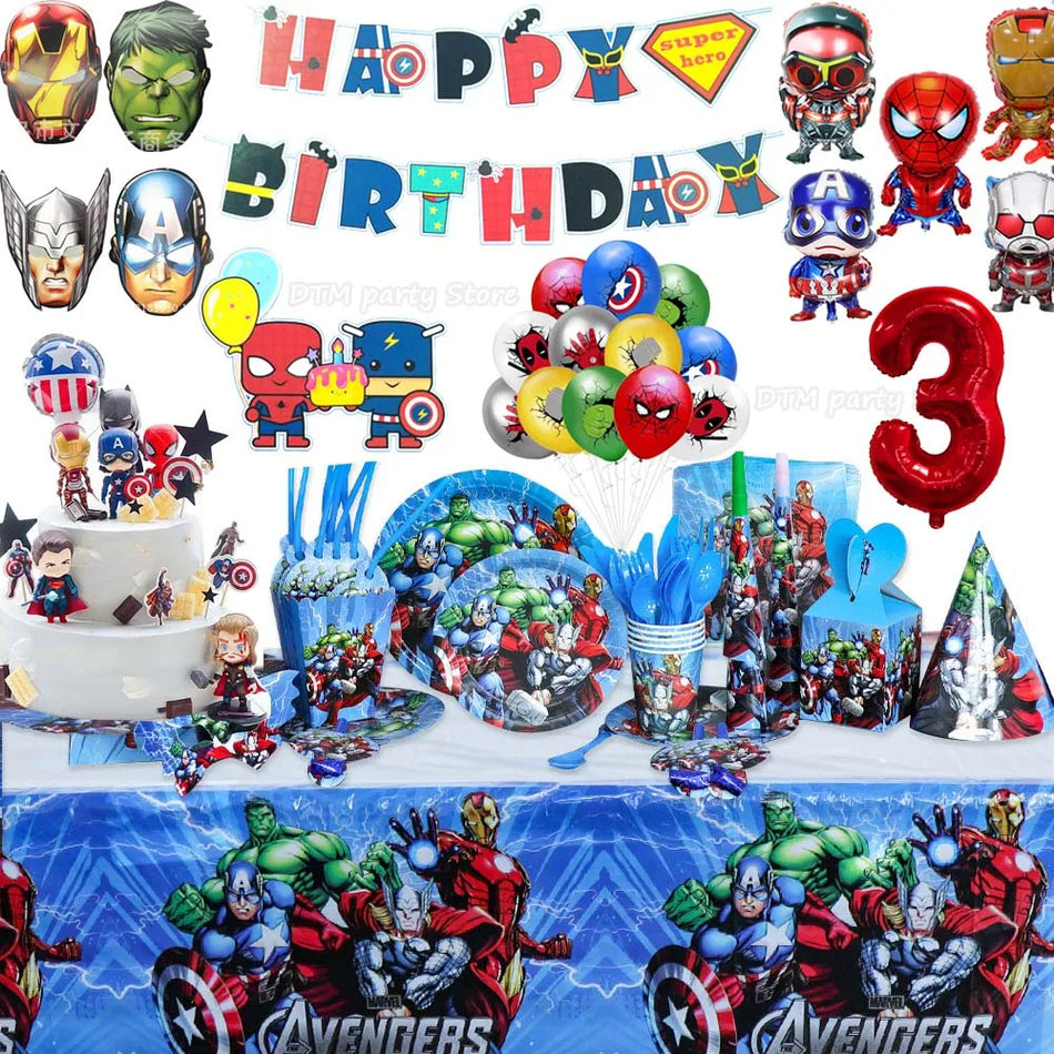MARVEL Super Hero Balloon Spiderman Aluminum Foil Balloons Kids Birthday Party Decoration The Avengers Iron Man Party Supplies