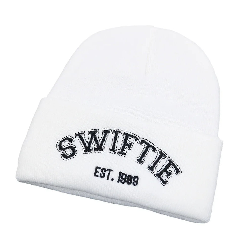 Gorro Unisex Bordado SWIFTIE 1989 - Sombrero de Punto Acrílico a Prueba de Viento 