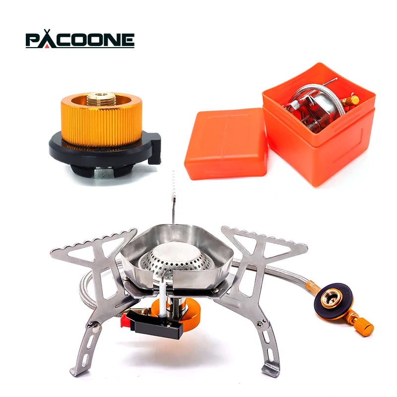 PACOONE Tourist Burner Camping Gas Stove 🏕️