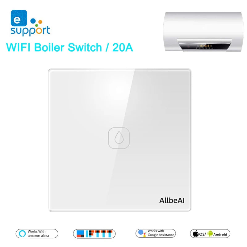 AllBeai WiFi Smart Coiler Switch avec contrôle vocal et minuterie