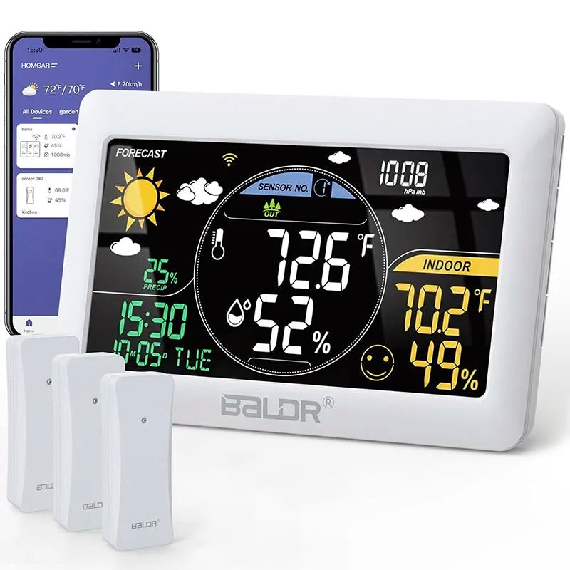 Baldr WiFi Weather Station avec surveillance intérieure / extérieure contrôlée par l'application