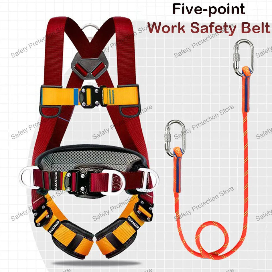 High Altitude Safety Harness with 5-Point Full Body Protection 🧗‍♂️