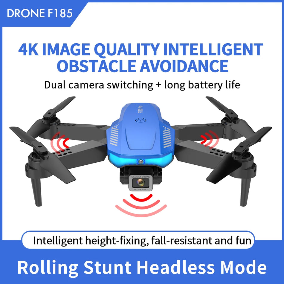 LS/RC F185 Pro RC Drone 4K HD Kamera WiFi FPV Yükseklik Koruma Quadcopter Tek Tuşla Başlatma Hızı Ayarı, Hareket Kontrolü Uzaktan
