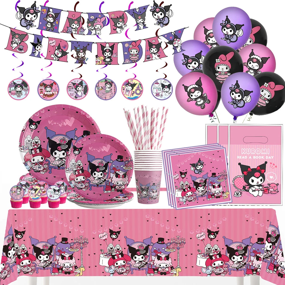 Kuromi Birthday Party Decoration Set - TAKARA TOMY - Cyprus