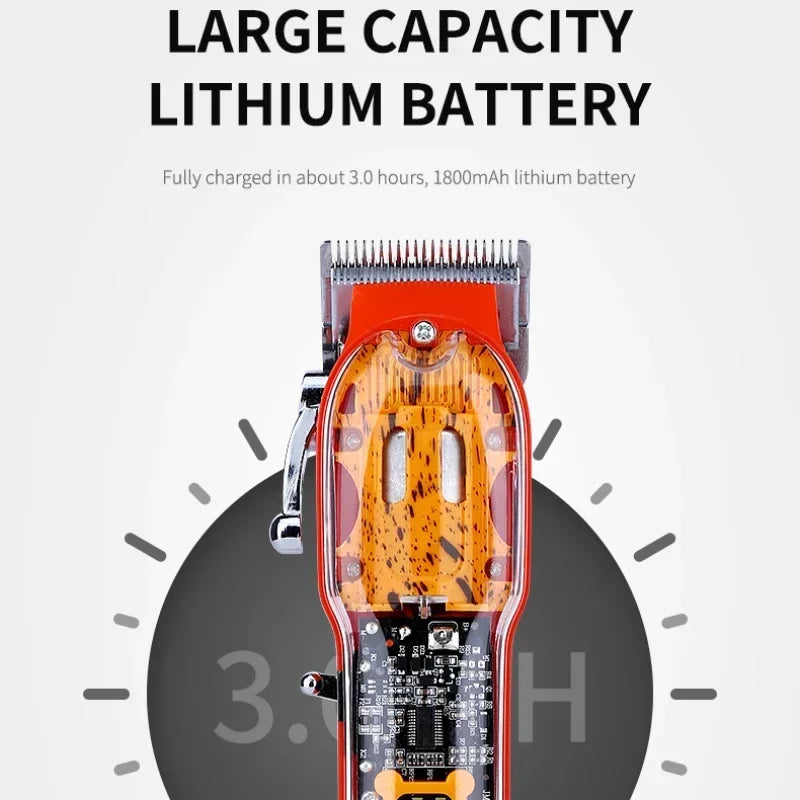 REPUXI JM-200 Elektrikli Saç Clipper Erkekler Şarj Edilebilir Kablosuz Saç Düzenleyicisi Sınırlı Kombatsar Kapak Saç Kesme Makinesi