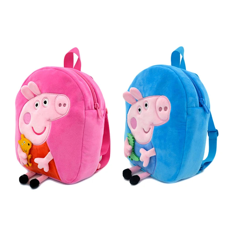 🔵 Peppa Pig Child Plush Backpack George Kindergarten Backpack Cyprus