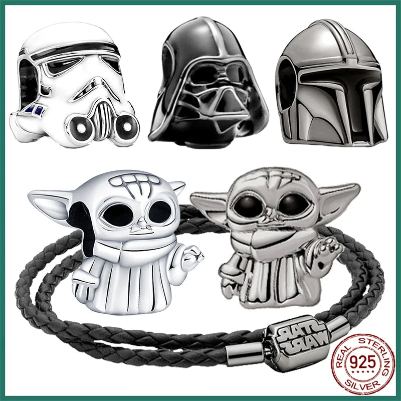 HEROCROSS 925 Sterling Silver Star War Charms for Pandora Bracelets