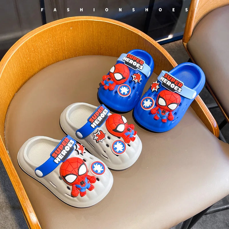 Disney Spiderman Kids' Cartoon Sandals - Soft Bottom Summer Slippers