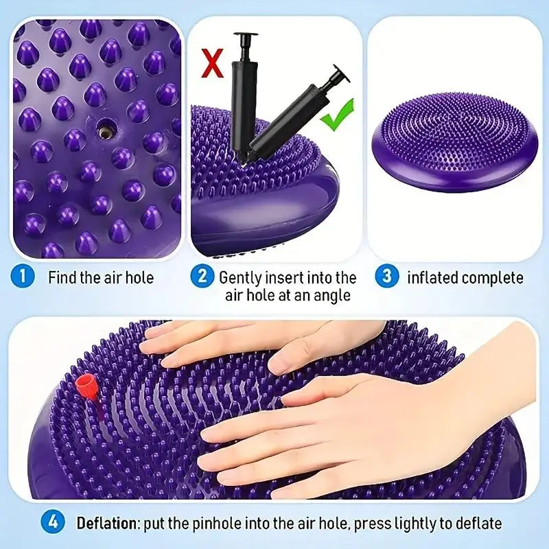 QzeUpwardSpirit Thickened Balance Pad Yoga Massage Seat Cushion