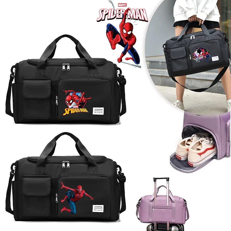 Ayakkabı bölmesi ile Spiderman Duffle Bag - Unisex Travel & Spor Salyası - Kıbrıs