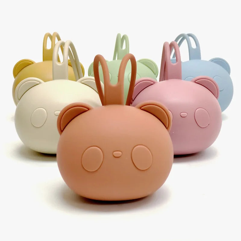 Bear-Shaped Silicone Nipple Storage Bag for Newborns - Cyprus