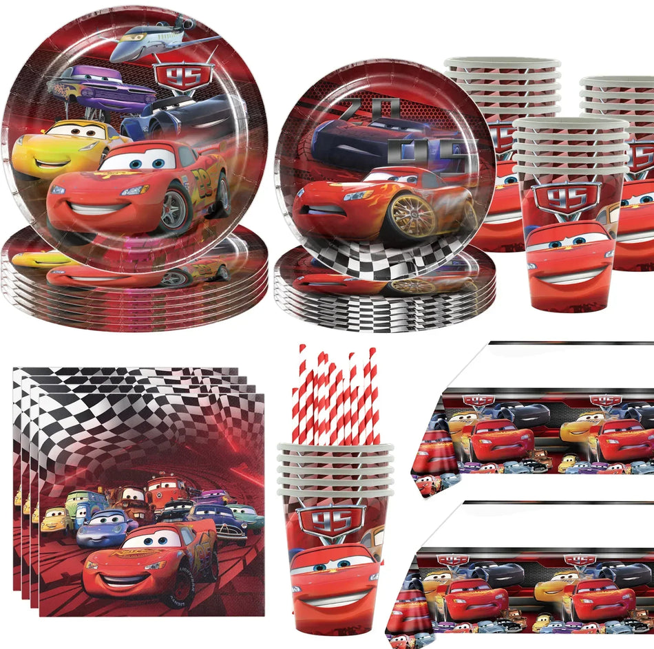 🔵 Disney Cars Lightning McQueen Tema Parti Süslemeleri Balonlar - Kıbrıs
