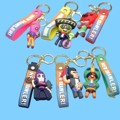 Poco Spike Nita Anime Keychain Charms - Cute Cartoon Figures for Game Fans