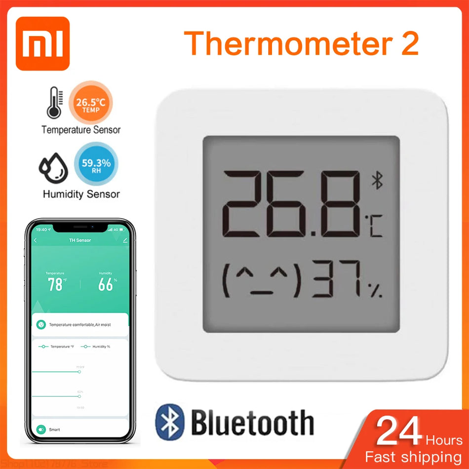 Xiaomi Mijia Bluetooth Thermometer Hygrometer 2 - مستشعر ذكي لدرجة الحرارة والرطوبة 🌡️