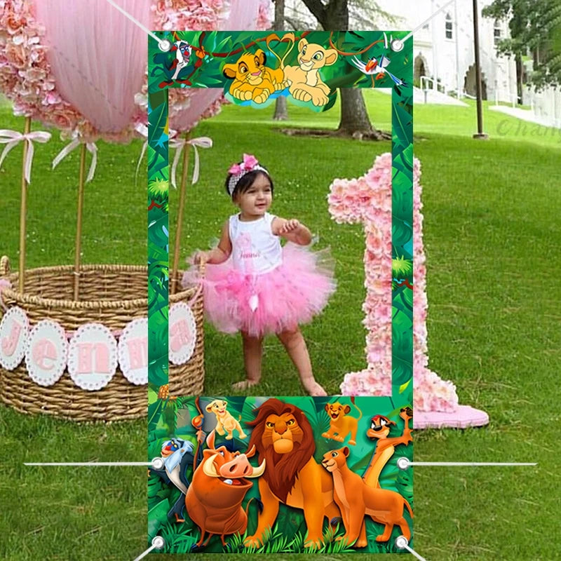 Lion King Themed Photo Booth Frame for Baby Boy Birthday - Cyprus