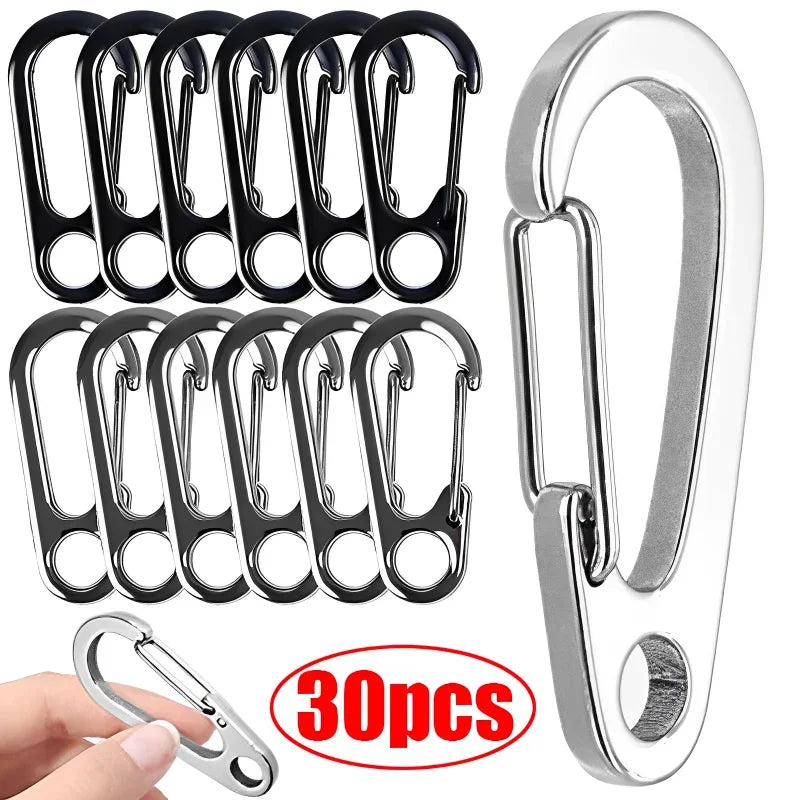 D-Ring Key Chain Carabiner Clips - Set of 10, 20, or 30 🗝️