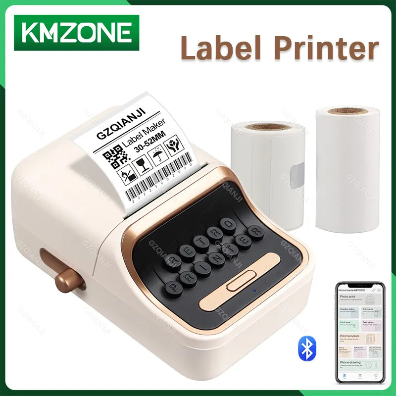 Portable Mini Thermal Printer Bluetooth Wireless Smart Photo Sticker Labeling Machine Support Ios Android Storage Sort Label Use