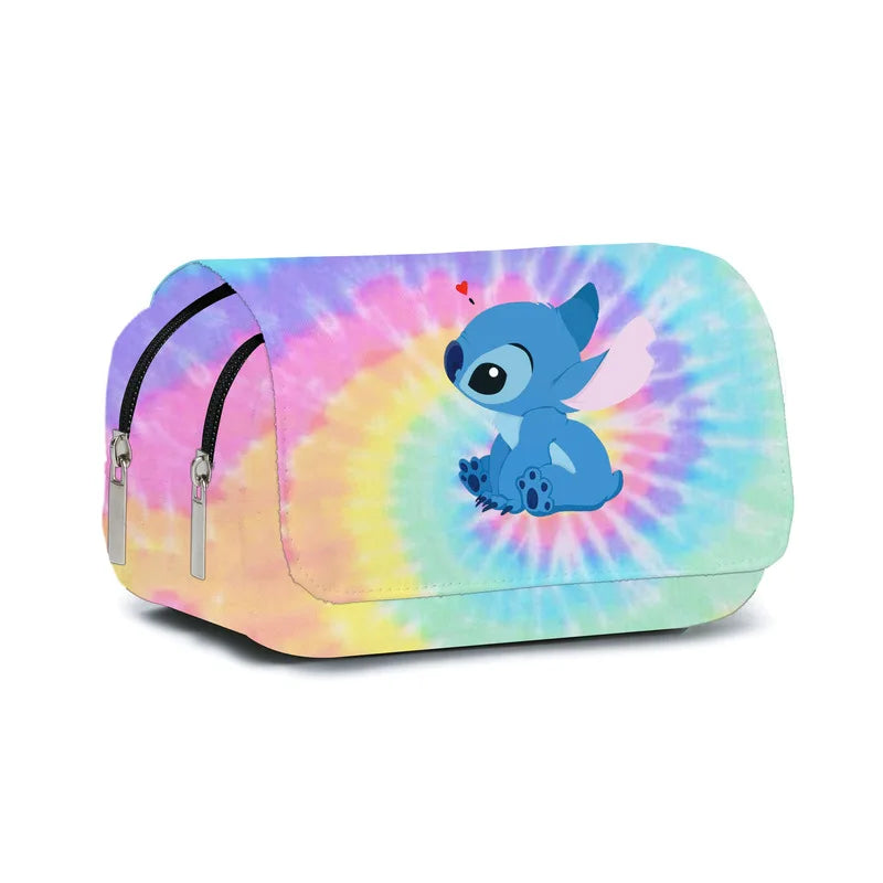 Cartoon Stitch Leather Pencil Box - Cyprus