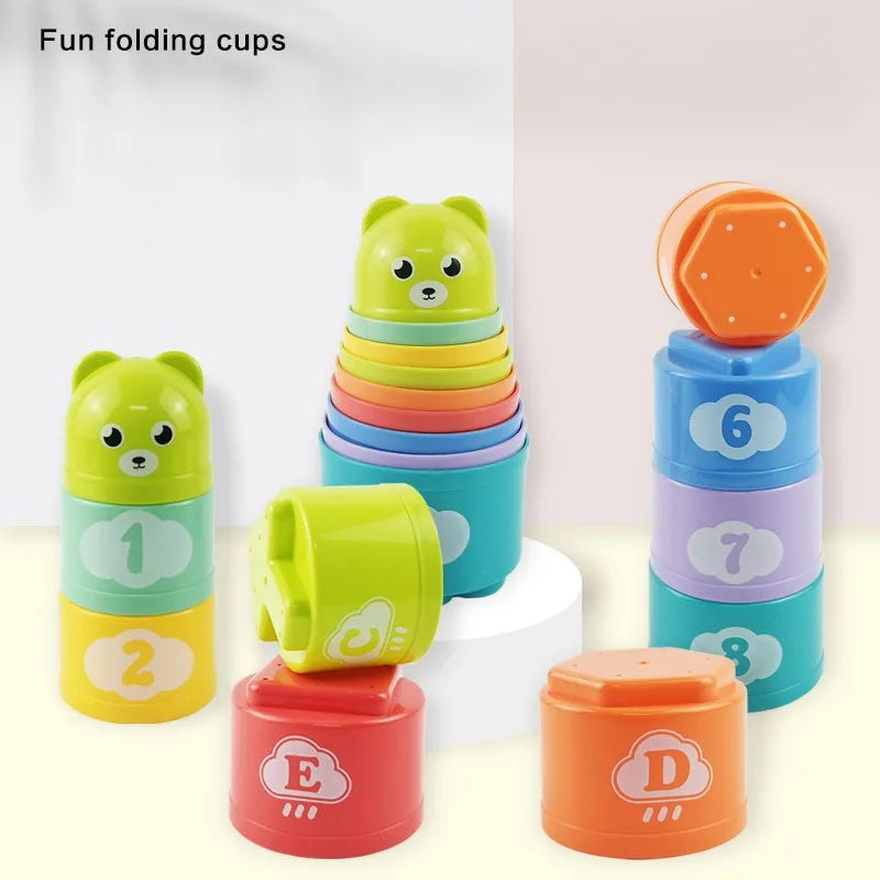 Kid Brain Response Battle Fold Cup Handgeschwindigkeitswettbewerb Fold Cup Child Stack Game Frühaufnahme Puzzle Zug Brettspiel Spielzeug Spielzeug