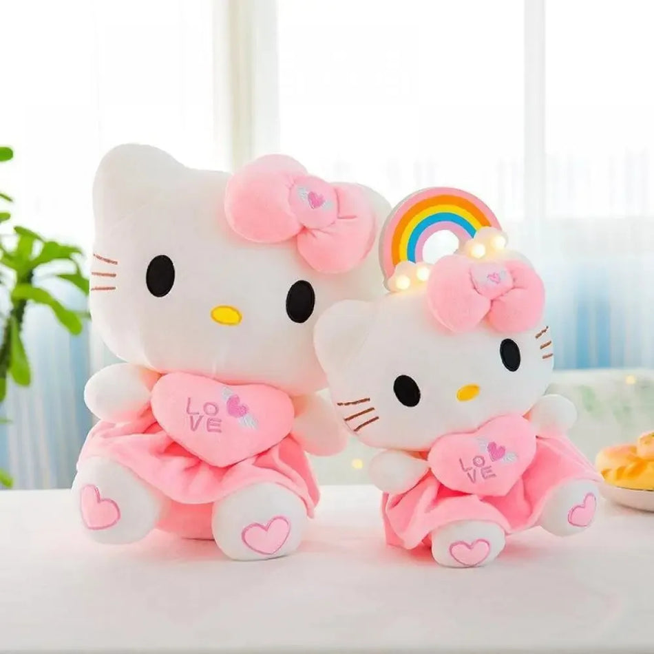 Hello Kitty Peluş Bebek - Kalp Sarılıyor Pembe Kitty Cat - Kıbrıs