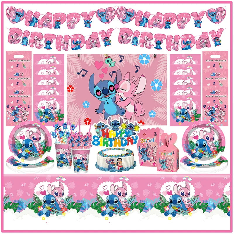 Lilo and Stitch Pink Birthday Party Supplies Collection - Cyprus