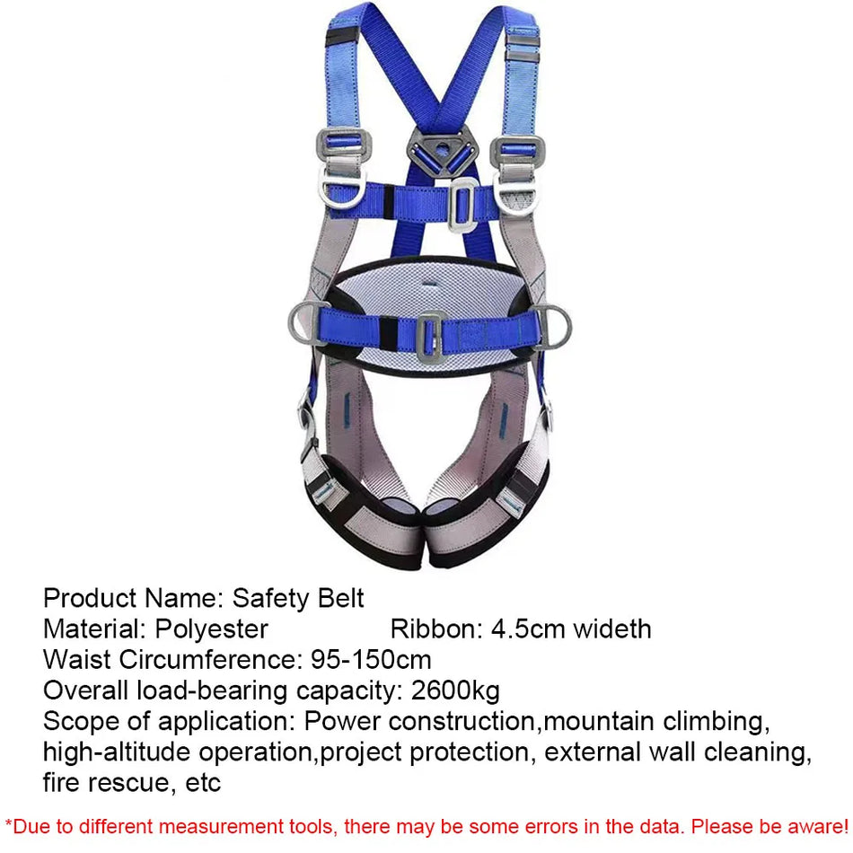 Full Body Five Point Harness Safety Belt 🌟 High Load-Bearing Capacity for Outdoor Activities