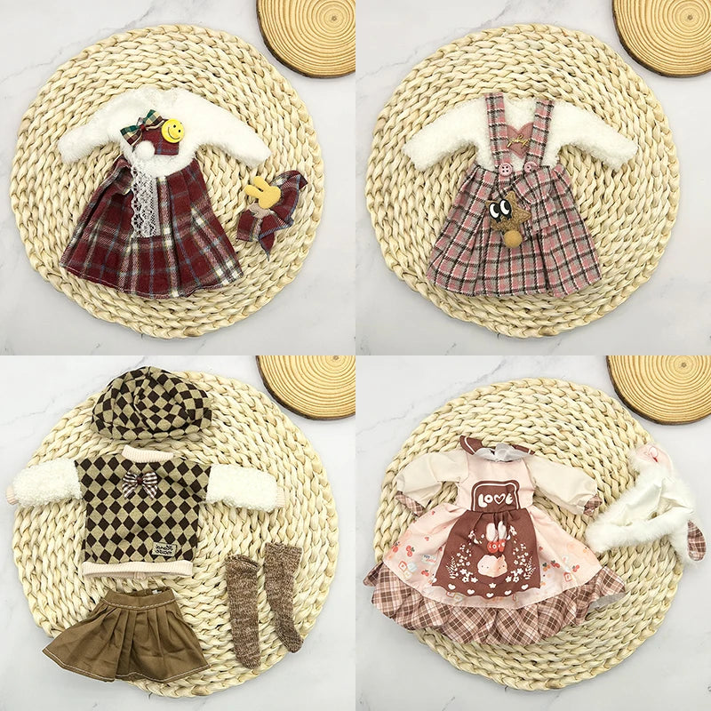 🔵 Moda 30cm 1/6 anime bjd bebek prenses giyim aksesuarları takım elbise loli etek kızlar çocuk bebek giydirme diy oyuncak hediye yeniden doğmuş kawaii