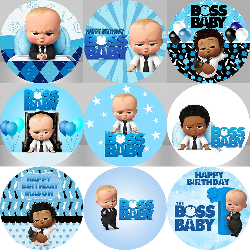 Baby Boss Vinyl Photo Backdrop for Boys' Birthday Parties - Cyprus