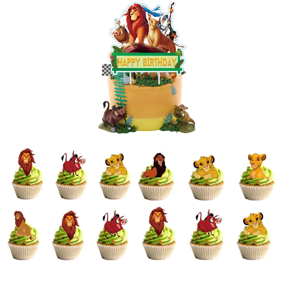 Lion King Simba Theme Party Dekorationen & Cupcake Topper - Zypern