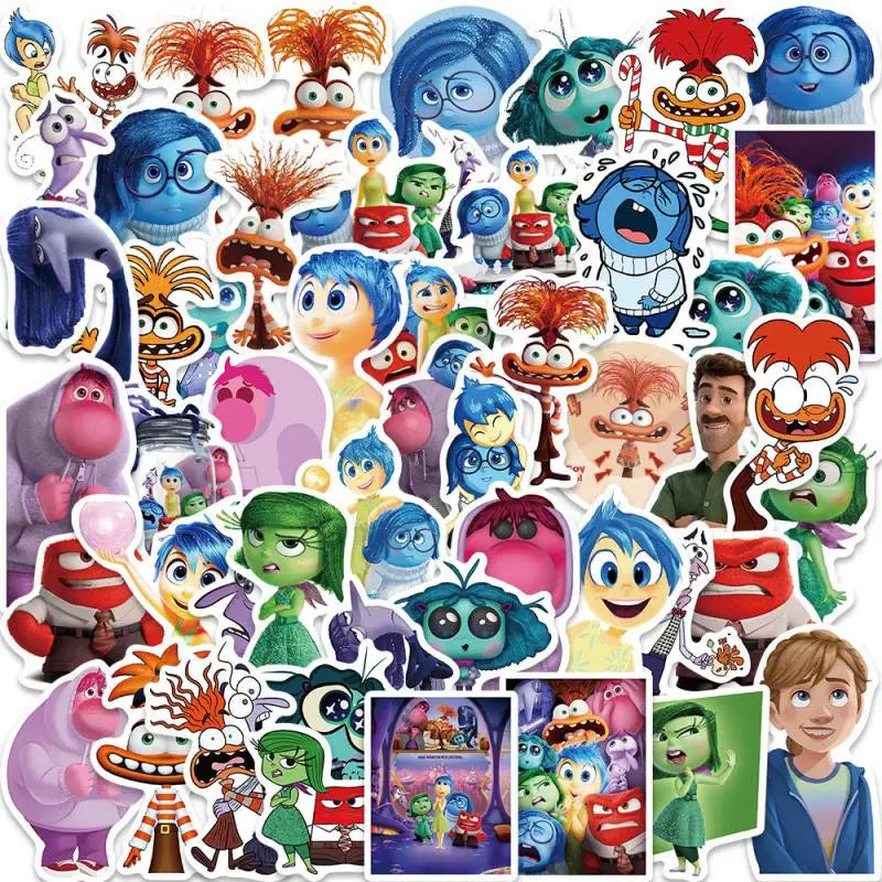 Inside Out 2 Película Sticker Joy enojo Ansiety Cartoon personajes