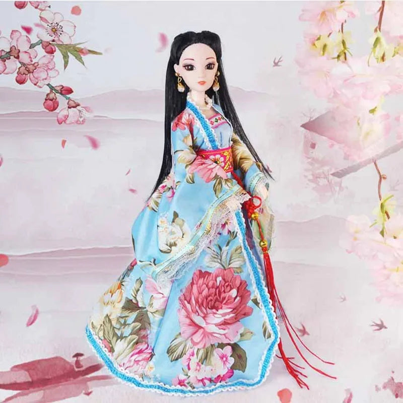 Новый 30 см. Кукла Полный комплект костюм китайского стиля кукла 1/6 кукла Bjd с головными укрытиями Girl Play House Toys Toys