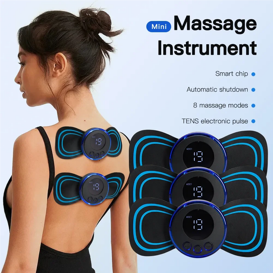 MERALL Electric Neck Massager with 8 Modes & 19 Levels - Portable Pain Relief