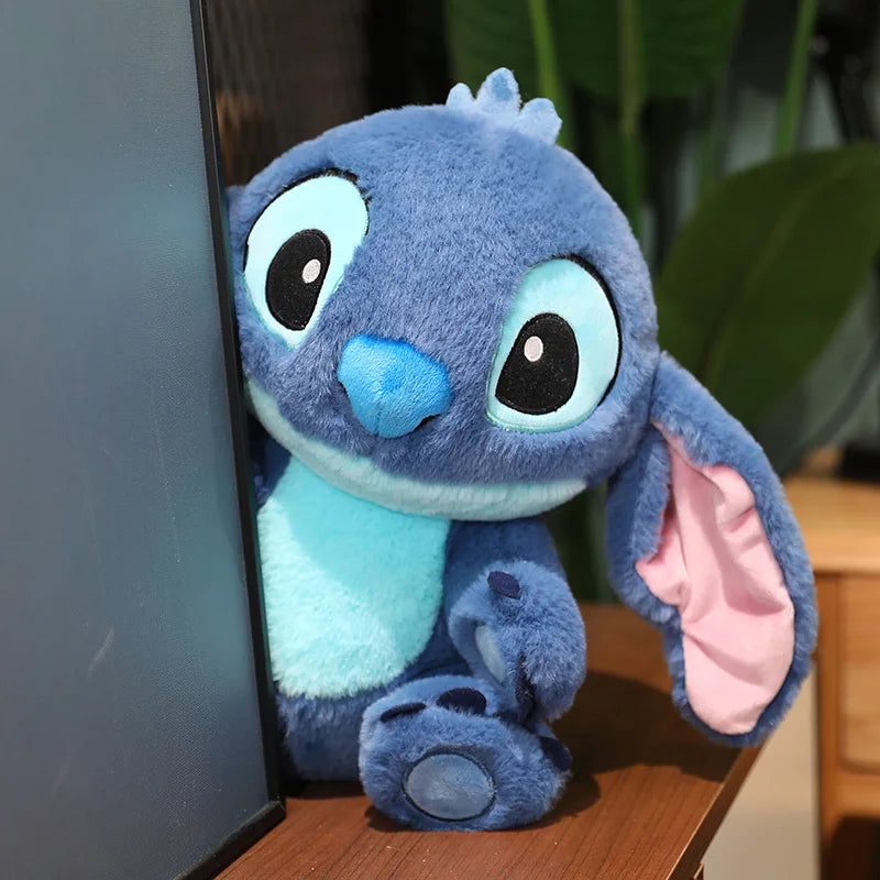 Каваи Disney Stitch Плюшевая кукла - мягкая синяя и фиолетовая фаршированная игрушка