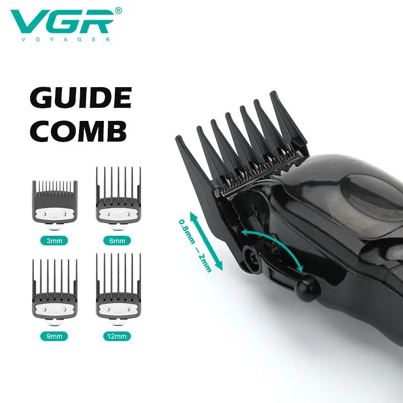 VGR Professional Hair Trimmer беспроводная парикмахерская для волос Clipper для мужчин Бороночная электрическая стрижка